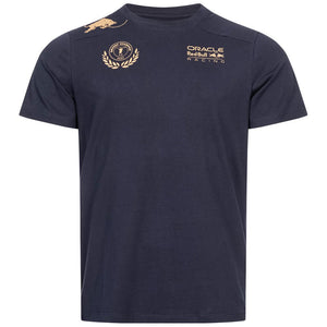 Oracle Red Bull Racing F1 Team 2022 Max Verstappen Champion T-Shirt | Navy