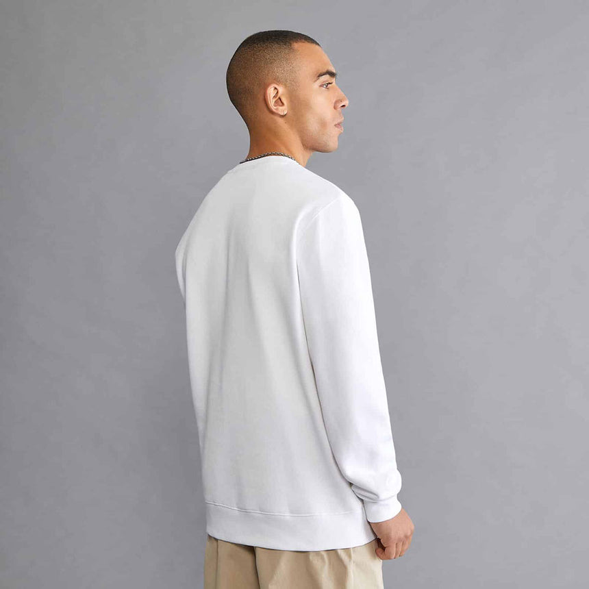 Mercedes AMG Petronas F1 Team White Front Logo Crew Neck Sweatshirt