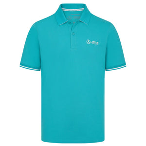 Mercedes AMG Petronas F1 Team Teal Fanwear Polo Tee Shirt