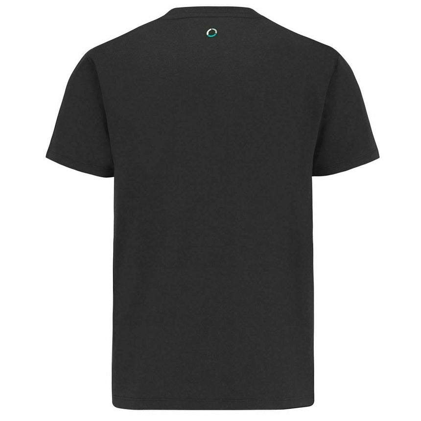 Mercedes AMG Petronas F1 Team Black Fanwear Stealth Logo Tee Shirt