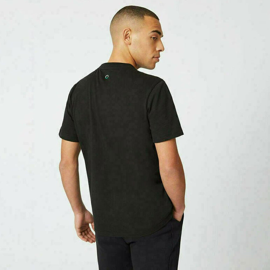 Mercedes AMG Petronas F1 Team Black Fanwear Stealth Logo Tee Shirt