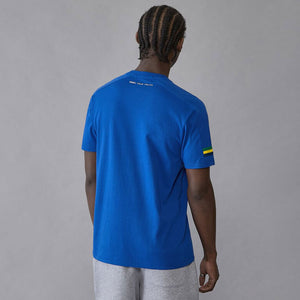 Ayrton Senna Royal Blue Front Logo Fanwear Tee Shirt