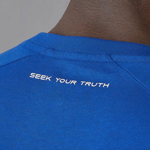 Ayrton Senna Royal Blue Front Logo Fanwear Tee Shirt