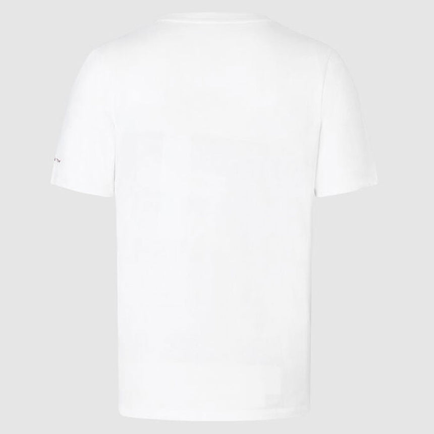 Aytron Senna Bright White Fanwear Double S Senna Logo Tee Shirt