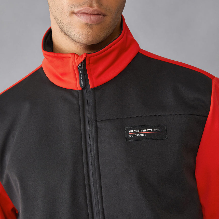 Porsche Motorsport PUMA 2026 Official License Black Travel Softshell Jacket