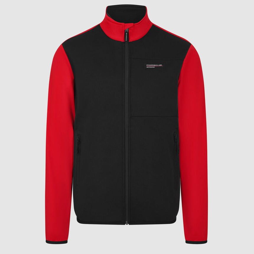 Porsche Motorsport PUMA 2026 Official License Black Travel Softshell Jacket