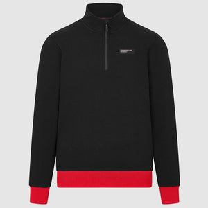 Porsche Motorsport Black Small Logo Fanwear 1/4 Zip Sweatshirt