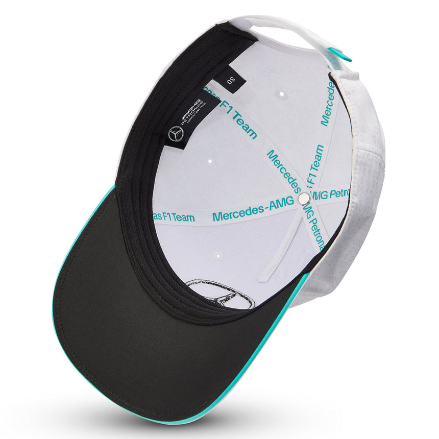 Mercedes AMG Petronas F1 Team Replica Basketball Cap | White