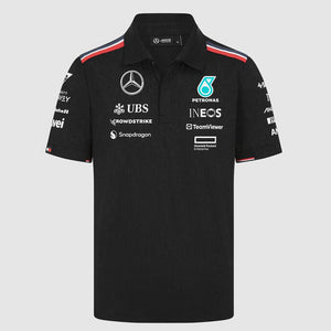 Mercedes AMG Petronas F1 Team Black Pol Tee Shirt