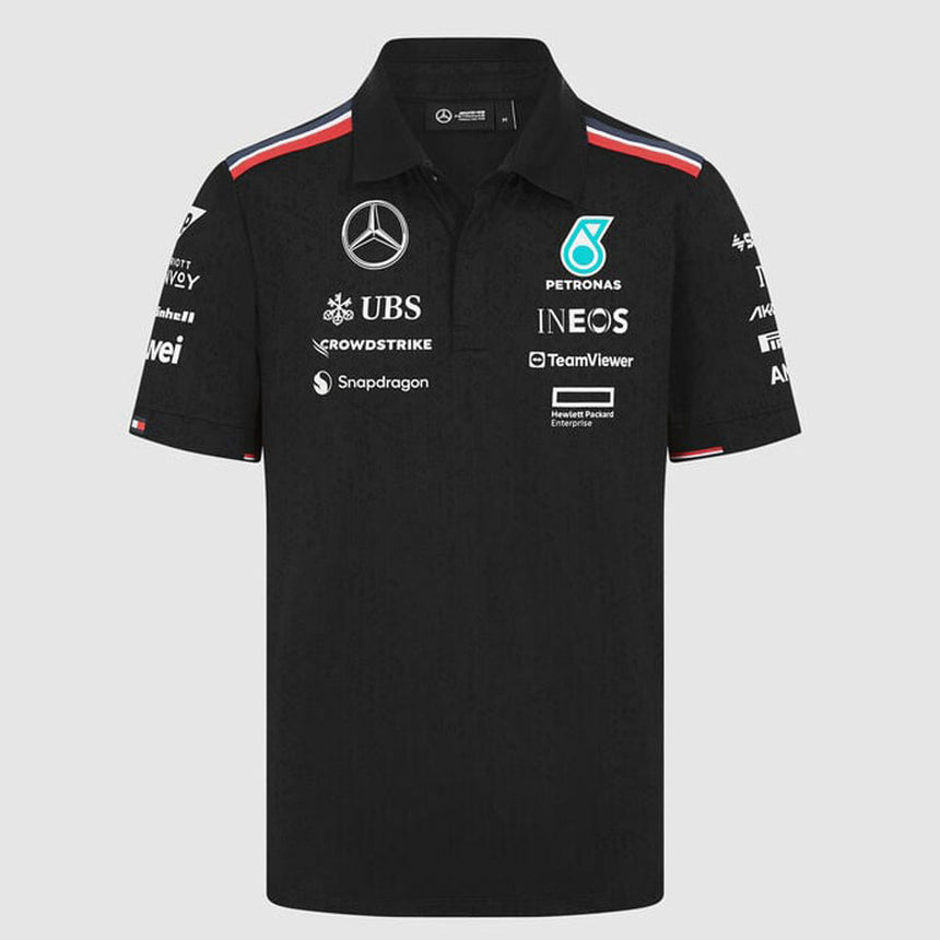 Mercedes AMG Petronas F1 Team Black Pol Tee Shirt