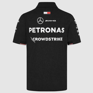 Mercedes AMG Petronas F1 Team Black Pol Tee Shirt