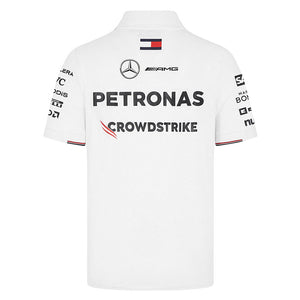 Mercedes AMG Petronas F1 Team 2024 White Polo Tee Shirt