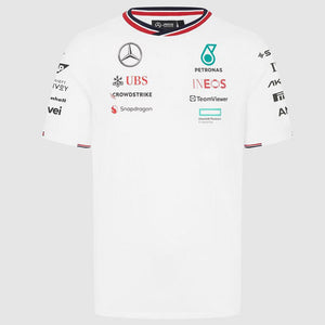 Mercedes AMG Petronas F1 Team 2024 White Driver Tee Shirt