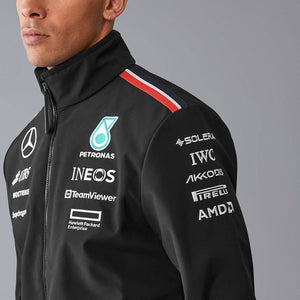 Mercedes AMG Petronas F1 Team Black 2024 Softshell Jacket