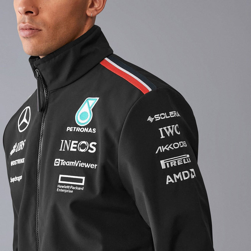 Mercedes AMG Petronas F1 Team Black 2024 Softshell Jacket