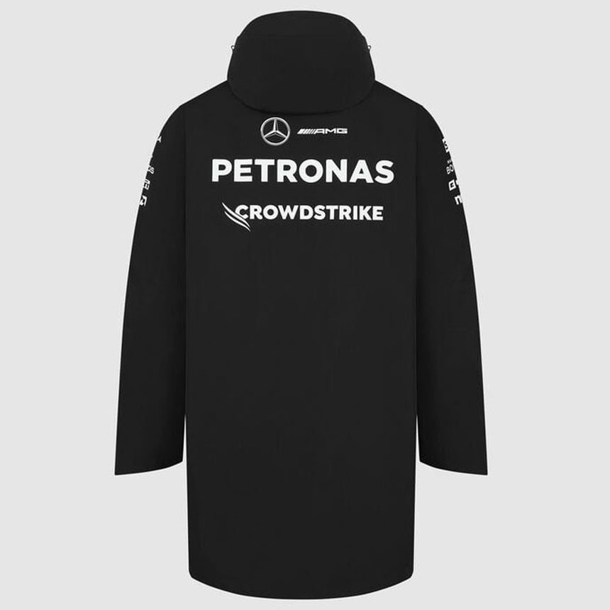 Mercedes AMG Petronas F1 Team 2024 Black Waterproof Rain Jacket