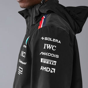 Mercedes AMG Petronas F1 Team 2024 Black Waterproof Rain Jacket