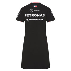 Mercedes AMG Petronas F1 Team Black Ladies Tee Shirt Dress