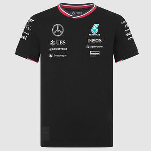 Mercedes AMG Petronas F1 Team Kids Black Driver Tee Shirt