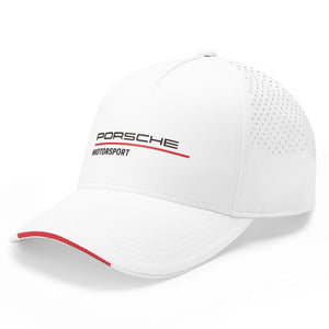 Porsche Motorsport Official Snap Back Cap - Black, White & Red