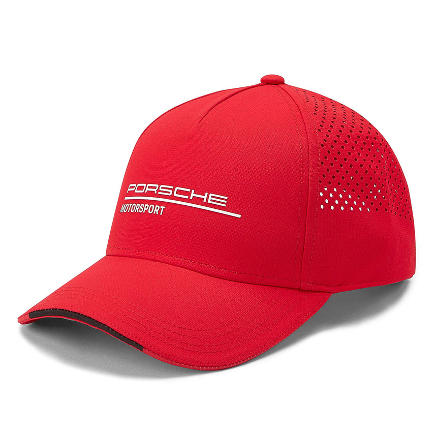 Porsche Motorsport Official Snap Back Cap - Black, White & Red