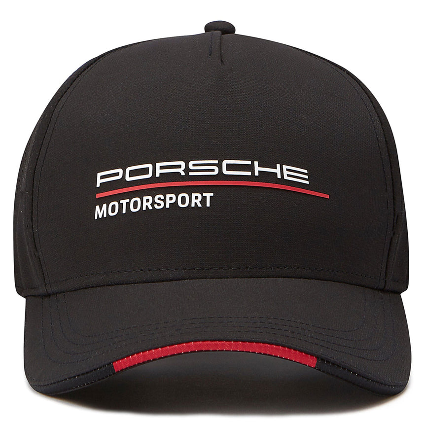 Porsche Motorsport Official Snap Back Cap - Black, White & Red