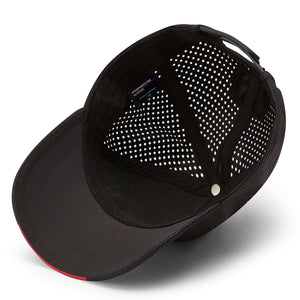 Porsche Motorsport Official Snap Back Cap - Black, White & Red