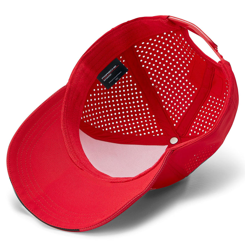 Porsche Motorsport Official Snap Back Cap - Black, White & Red