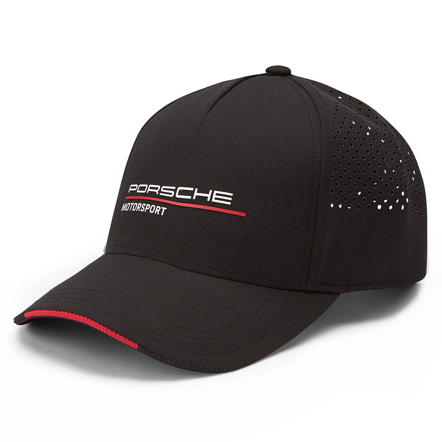 Porsche Motorsport Official Snap Back Cap - Black, White & Red