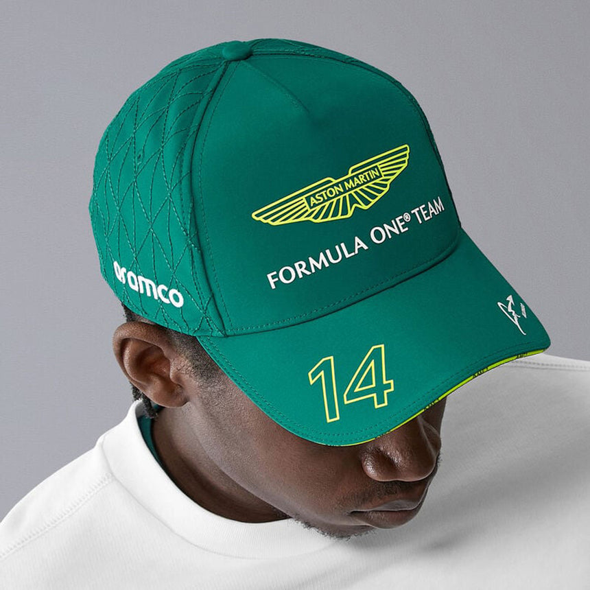 Aston Martin F1 Fernando Alonso #14 2024 Green Snap Back Drivers Cap