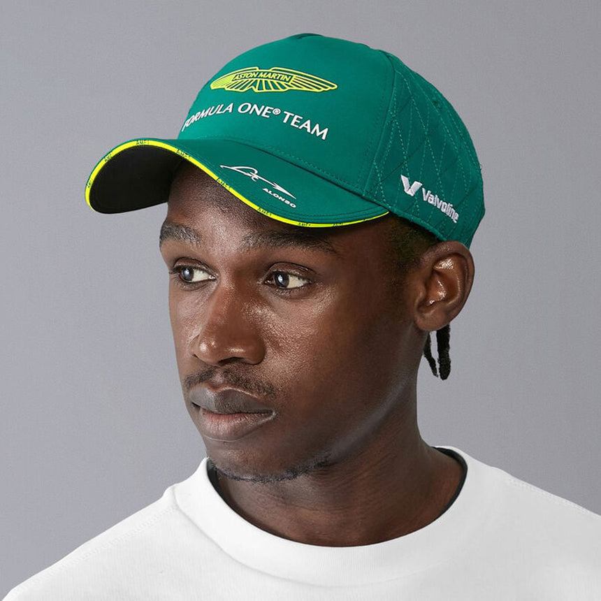 Aston Martin F1 Fernando Alonso #14 2024 Green Snap Back Drivers Cap