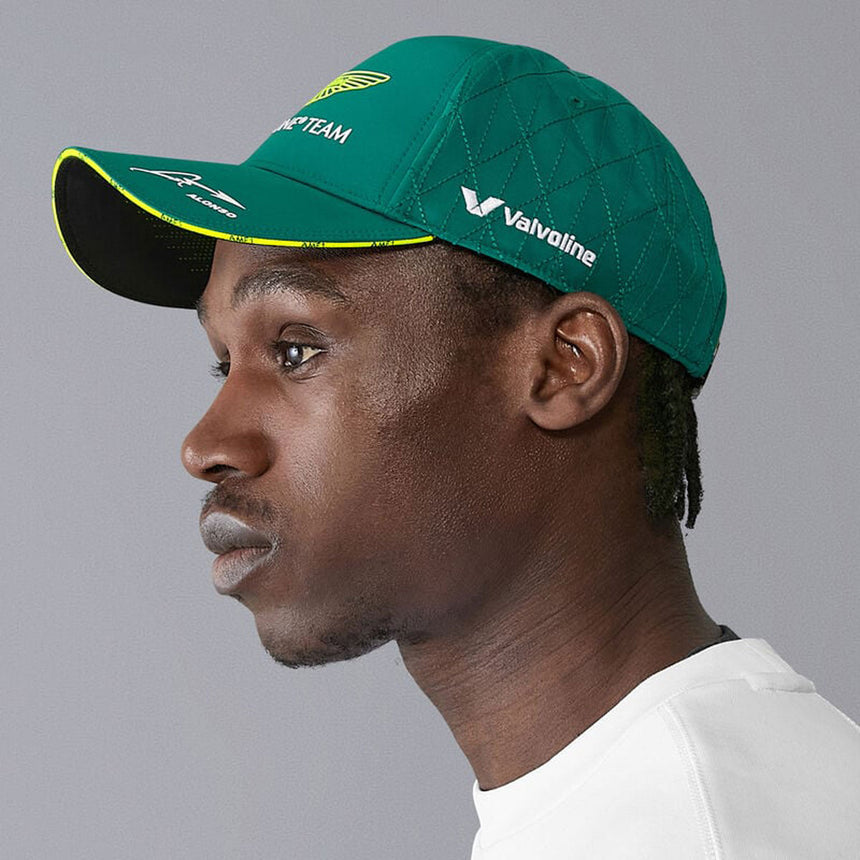 Aston Martin F1 Fernando Alonso #14 2024 Green Snap Back Drivers Cap