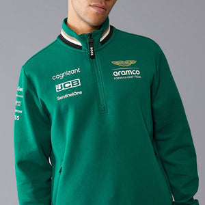 Aston Martin F1 Team Green 1/4 Zip Drivers Sweater