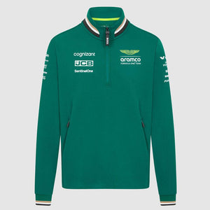 Aston Martin F1 Team Green 1/4 Zip Drivers Sweater