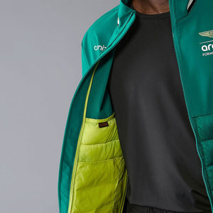 Aston Martin F1 Team Green 2024 Hybrid Padded Softshell Jacket