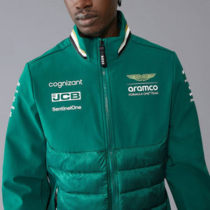 Aston Martin F1 Team Green 2024 Hybrid Padded Softshell Jacket