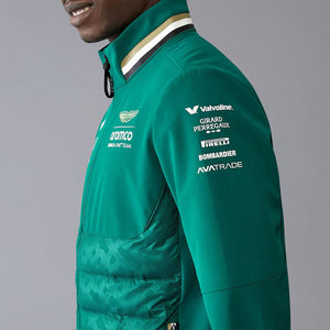 Aston Martin F1 Team Green 2024 Hybrid Padded Softshell Jacket