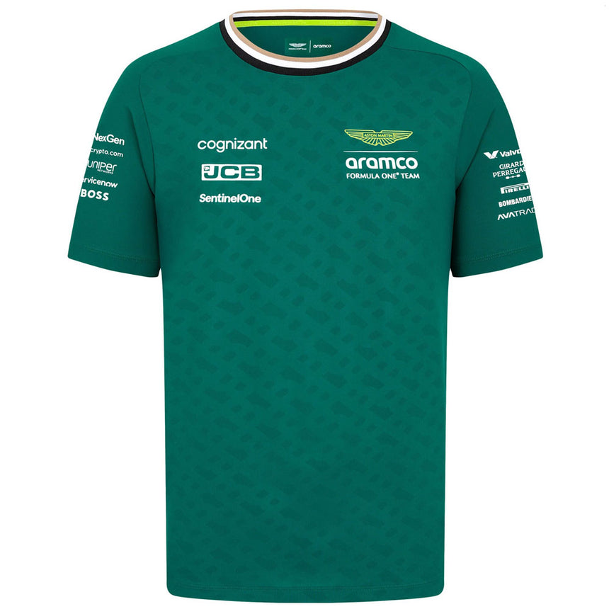 Aston Martin F1 Team Kids Green Fernando Alonso #14 Drivers Tee Shirt