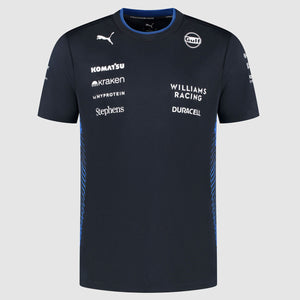 Williams Racing PUMA 2025 Team T‑Shirt – Official Williams F1 Navy Replica Tee