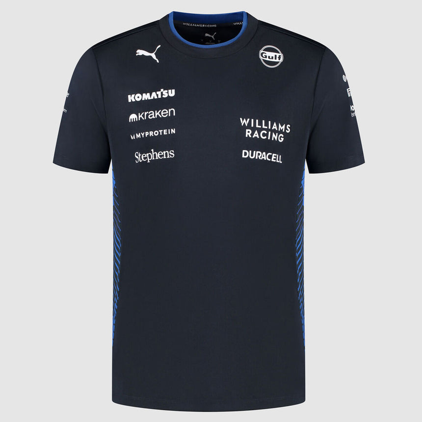 Williams Racing PUMA 2025 Team T‑Shirt – Official Williams F1 Navy Replica Tee