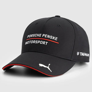 Porsche Penske Motorsport Official Adjustable Snapback Black Cap