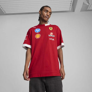 Scuderia Ferrari Replica Dark Cherry Red Oversized Drivers Tee Shirt