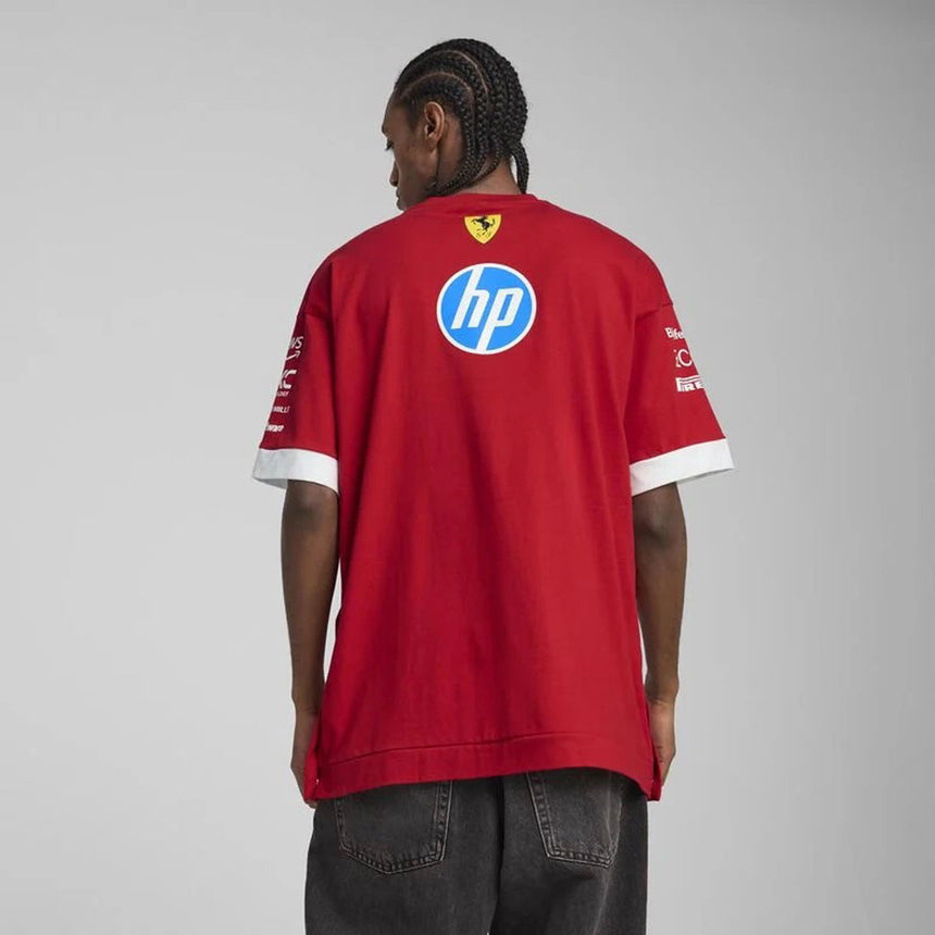 Scuderia Ferrari Replica Dark Cherry Red Oversized Drivers Tee Shirt