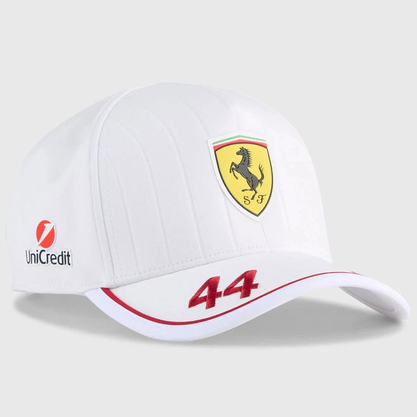 Scuderia Ferrari 2025 F1 Team Cap Lewis Hamilton #44 – Miami White – Official PUMA Merchandise