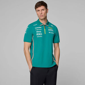 Aston Martin F1 2025 Men’s Team Replica Polo Shirt – Official Licensed Gear