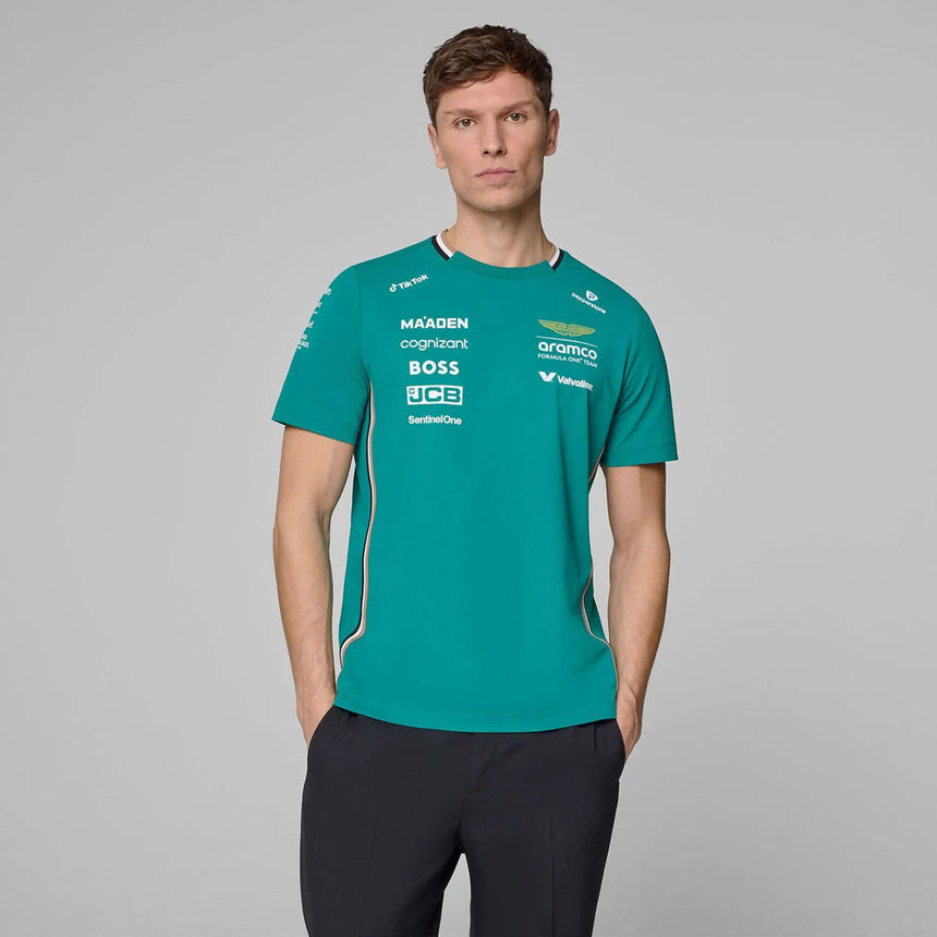 Aston Martin F1 Team 2025 Replica Men’s Green Team T‑Shirt
