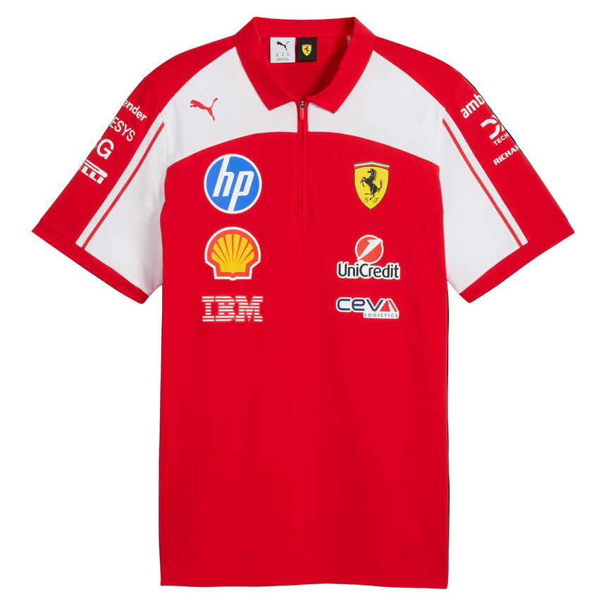 Scuderia Ferrari F1 Team PUMA 2026 Official Red Driver Polo Tee Shirt