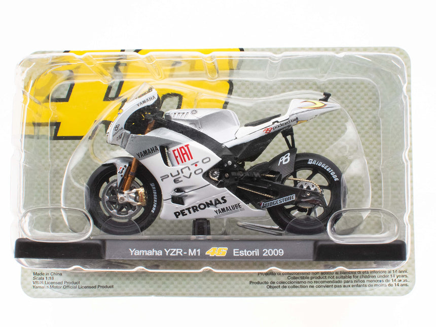 1:18 Yamaha YZR-M1 46 Valentino Rossi Estoril 2009 Model Bike