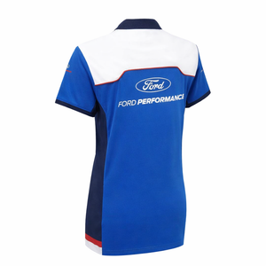 Ford Performance Ladies Blue GT Travel Polo Tee Shirt