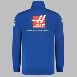 Haas F1 Team Official Licensed Blue 1/4 Zip Sweatshirt